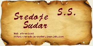 Sredoje Sudar vizit kartica